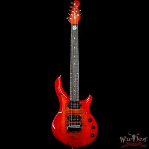 Ernie Ball Music Man Majesty 7-String wiith Piezo Ebony Board Red Sunrise - Image 3