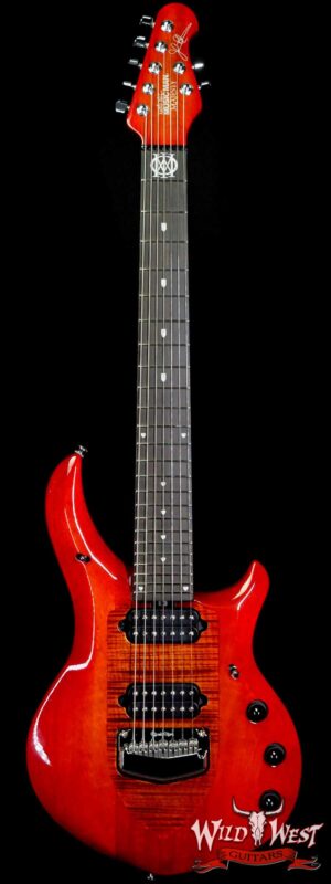 Ernie Ball Music Man Majesty 7-String wiith Piezo Ebony Board Red Sunrise