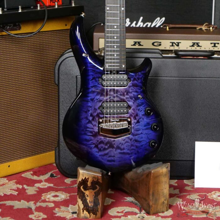 Ernie Ball Music Man Majesty 7 with Piezo Quilt Maple Top Flame Maple Neck Ebony Board Purple Nebula 28 of 50 - Image 8