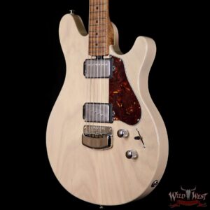 Ernie Ball Music Man Valentine HS Ash Body Roasted Maple Neck Trans Buttermilk - Image 2