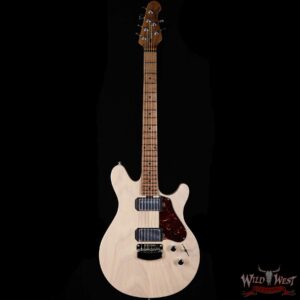 Ernie Ball Music Man Valentine HS Ash Body Roasted Maple Neck Trans Buttermilk - Image 3