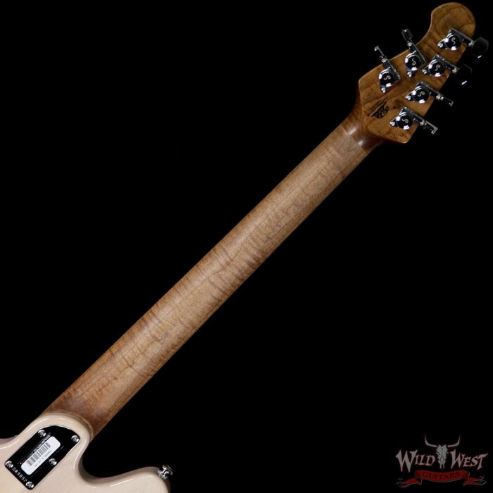 Ernie Ball Music Man Valentine HS Ash Body Roasted Maple Neck Trans Buttermilk - Image 7