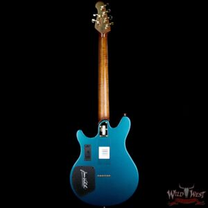 Ernie Ball Music Man BFR Limited #39 of 63 Valentine Rosewood Board Roasted Flame Maple Neck Pine Green - Image 7