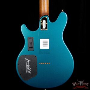 Ernie Ball Music Man BFR Limited #39 of 63 Valentine Rosewood Board Roasted Flame Maple Neck Pine Green - Image 4