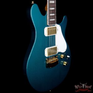 Ernie Ball Music Man BFR Limited #39 of 63 Valentine Rosewood Board Roasted Flame Maple Neck Pine Green - Image 5