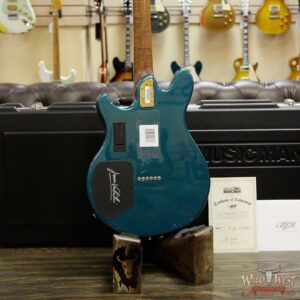 Ernie Ball Music Man BFR Limited #39 of 63 Valentine Rosewood Board Roasted Flame Maple Neck Pine Green - Image 15