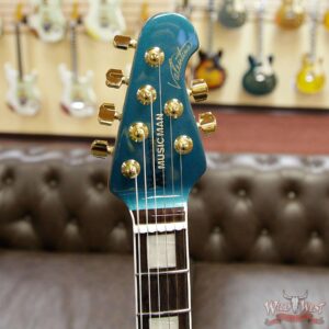 Ernie Ball Music Man BFR Limited #39 of 63 Valentine Rosewood Board Roasted Flame Maple Neck Pine Green - Image 10