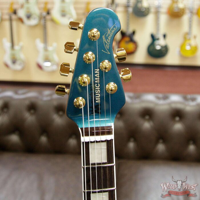 Ernie Ball Music Man BFR Limited #39 of 63 Valentine Rosewood Board Roasted Flame Maple Neck Pine Green - Image 10