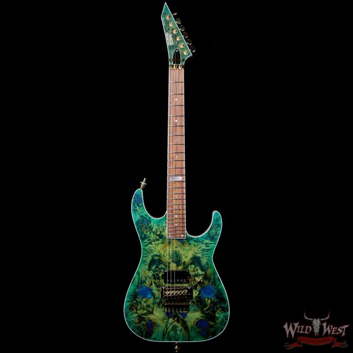 ESP USA Limited Edition Burl Series M-I FR DLX Poplar Burl w/ Swamp Ash Lime Burst - Image 3