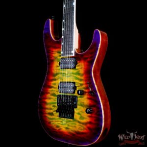 ESP USA M-II FR-DLX Floyd Rose Quilted Maple Top Ebony Fingerboard Seymour Duncan Custom/ ‘59 Lynch Burst - Image 2