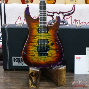 ESP USA M-II FR-DLX Floyd Rose Quilted Maple Top Ebony Fingerboard Seymour Duncan Custom/ ‘59 Lynch Burst - Image 8