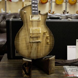 ESP USA Eclipse Flame Flame Myrtlewood Top Ebony Fingerboard See-Thru Black Sunburst - Image 13