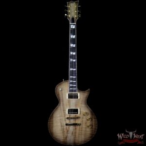 ESP USA Eclipse Flame Flame Myrtlewood Top Ebony Fingerboard See-Thru Black Sunburst - Image 4