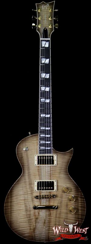 ESP USA Eclipse Flame Flame Myrtlewood Top Ebony Fingerboard See-Thru Black Sunburst