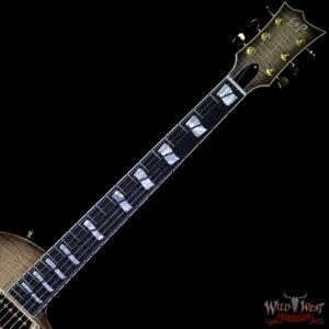 ESP USA Eclipse Flame Flame Myrtlewood Top Ebony Fingerboard See-Thru Black Sunburst - Image 8