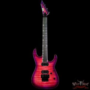 ESP USA M-II DLX FR Floyd Rose Flame Maple Top Ebony Fingerboard Seymour Duncan Pickups Cranberry Burst - Image 3