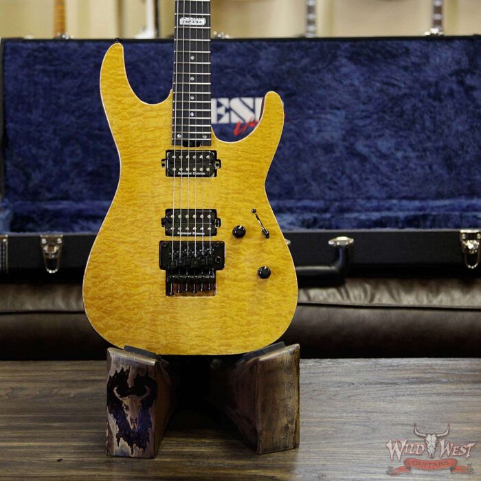 ESP USA M-II Floyd Rose Maple Top with Ebony Fretboard Honey - Image 10