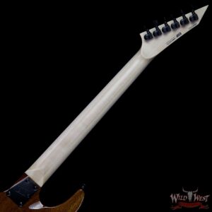 ESP USA M-II FR Floyd Rose DLX EMG Pickups Quilted Maple Top with Mahogany Body Ebony Fingerboard See-Thru Blue - Image 7