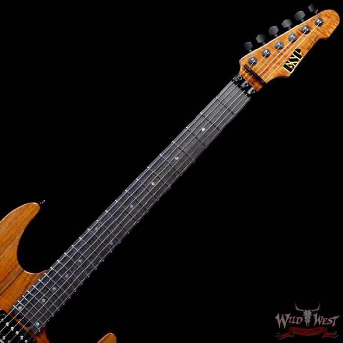 ESP USA M-II Floyd Rose Koa Top with Ebony Fretboard Natural - Image 6