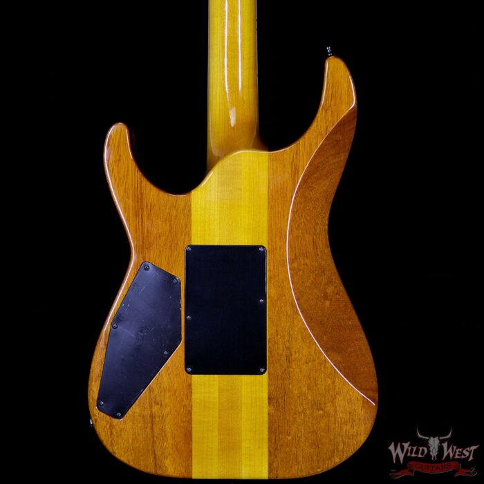 ESP USA M-II NTH Floyd Rose Neck-Thru Body Flame Maple Top Ebony Board Lynch Burst - Image 7