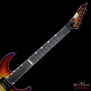 ESP USA M-II NTH Floyd Rose Neck-Thru Body Flame Maple Top Ebony Board Lynch Burst - Image 8