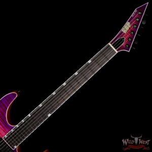 ESP USA M-II NTB Neck Thru Body Tune-O-Matic Bridge Flame Maple Top Seymour Duncan Pegasus/Sentient Cranberry Burst - Image 4
