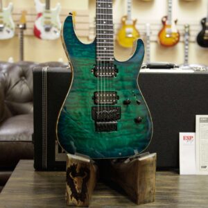 ESP USA M-II Floyd Rose Tamo Ash Top with Ebony Fretboard Emerald Green Sunburst - Image 10
