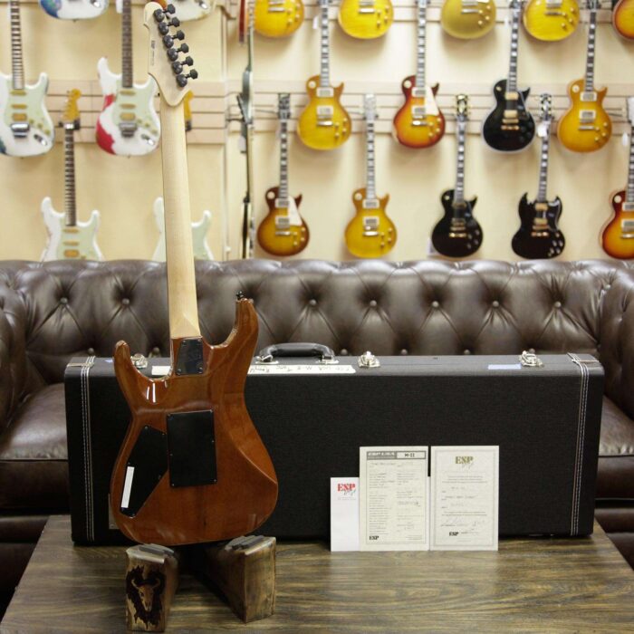ESP USA M-II Floyd Rose Tamo Ash Top with Ebony Fretboard Emerald Green Sunburst - Image 11