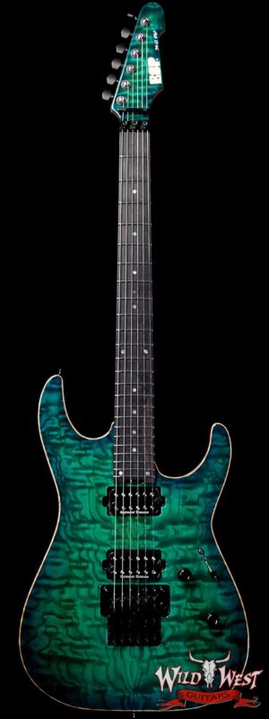 ESP USA M-II Floyd Rose Tamo Ash Top with Ebony Fretboard Emerald Green Sunburst