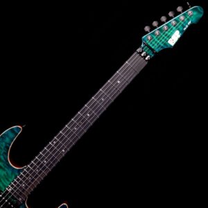 ESP USA M-II Floyd Rose Tamo Ash Top with Ebony Fretboard Emerald Green Sunburst - Image 6