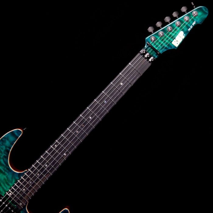 ESP USA M-II Floyd Rose Tamo Ash Top with Ebony Fretboard Emerald Green Sunburst - Image 6