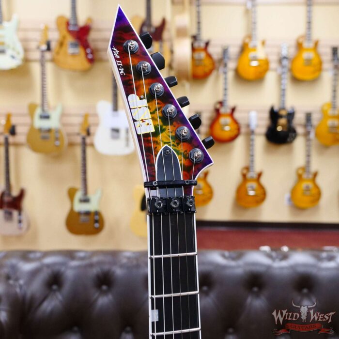 ESP USA M-II DLX FR Floyd Rose Quilt Maple Top Ebony Fingerboard Seymour Duncan Pickups Lynch Burst - Image 7