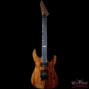 ESP USA M-II NTB Neck Thru Body Floyd Rose Koa Top Ebony Fretboard Natural - Image 4