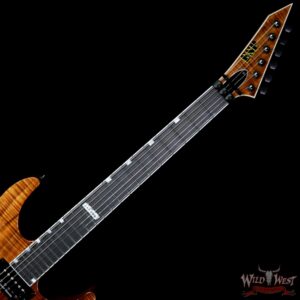 ESP USA M-II NTB Neck Thru Body Floyd Rose Koa Top Ebony Fretboard Natural - Image 8
