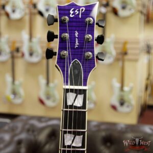 ESP USA Viper Flame Maple Top Ebony Fingerboard Purple Sunburst - Image 6