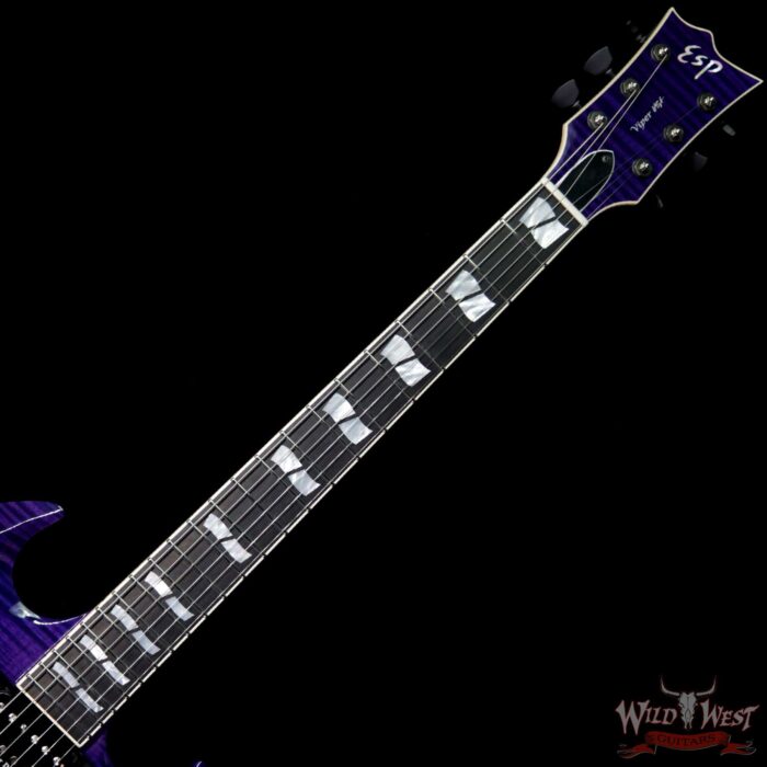 ESP USA Viper Flame Maple Top Ebony Fingerboard Purple Sunburst - Image 7
