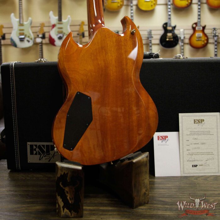 ESP USA Viper Quilt Maple Top Ebony Fingerboard See Thru Copper - Image 14