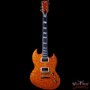ESP USA Viper Quilt Maple Top Ebony Fingerboard See Thru Copper - Image 4