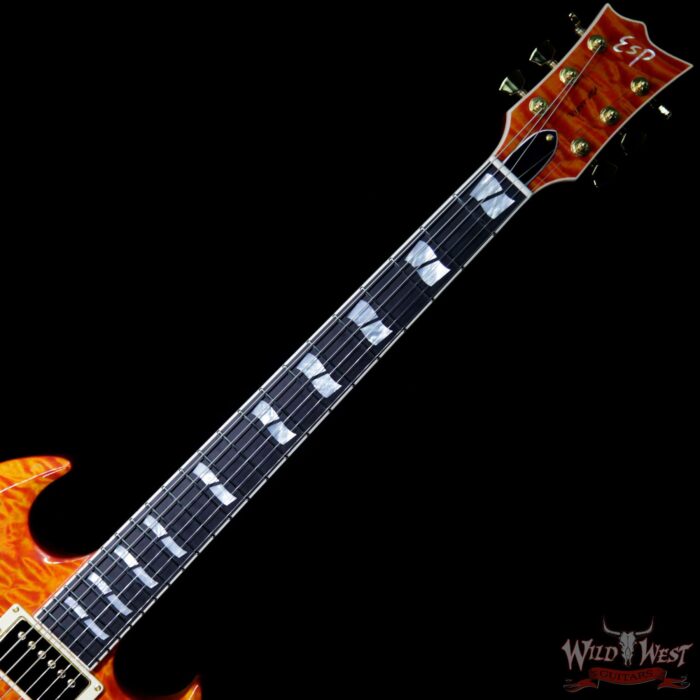 ESP USA Viper Quilt Maple Top Ebony Fingerboard See Thru Copper - Image 8