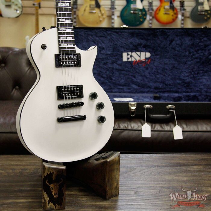 ESP USA Eclipse Hardtail Ebony Fretboard with Seymour Duncan Saturday Night Special Pickups Pearl White - Image 12