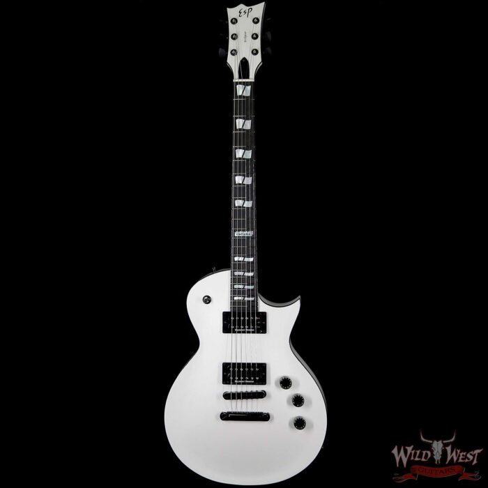 ESP USA Eclipse Hardtail Ebony Fretboard with Seymour Duncan Saturday Night Special Pickups Pearl White - Image 4
