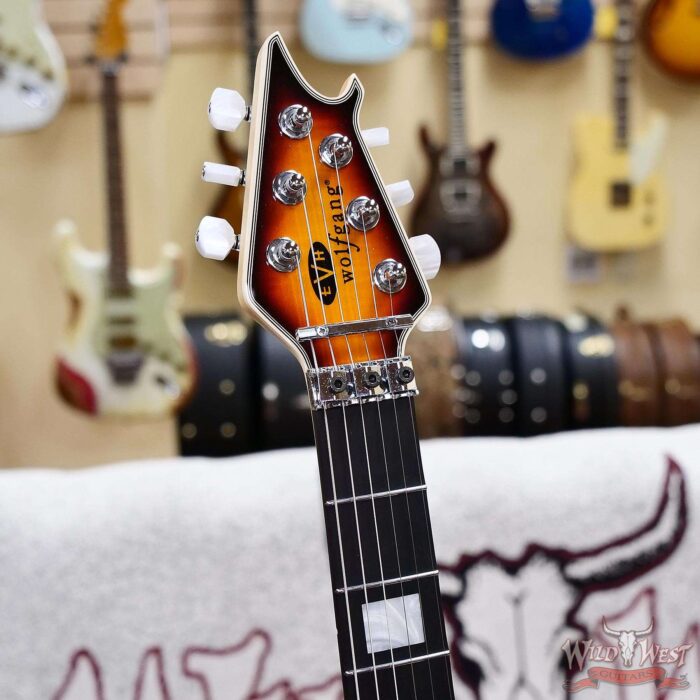 EVH Wolfgang USA Ebony Fingerboard 5A Flame Top 3-Tone Burst 8.25 LBS - Image 7