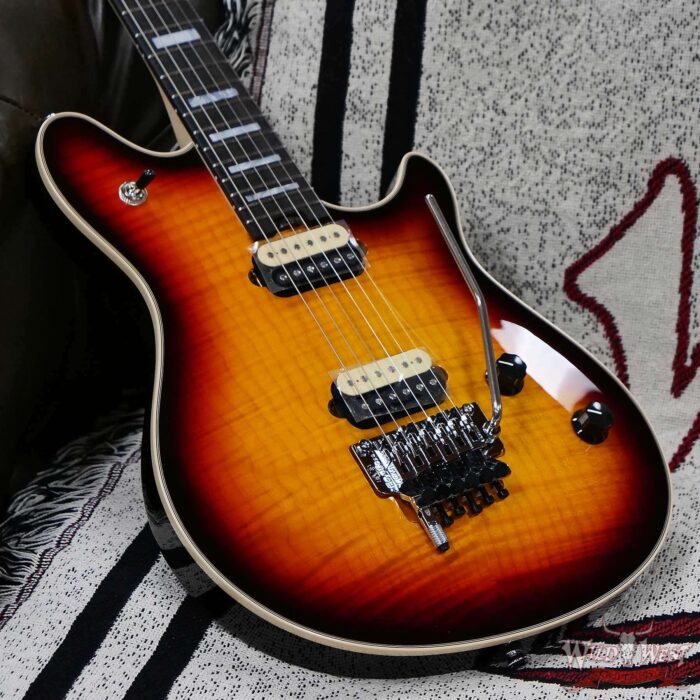 EVH Wolfgang USA Ebony Fingerboard 5A Flame Top 3-Tone Burst 8.25 LBS - Image 10