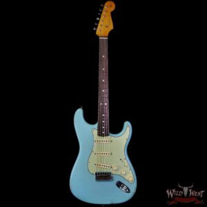 Fender Custom Shop Andy Hicks Masterbuilt 1964 Stratocaster Brazilian Rosewood Board Josefina Hand-Wound Pickups Joueneyman Relic Aged Daphne Blue - Image 3