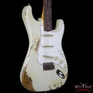 Fender Custom Shop Summer Event LTD 1960 Stratocaster Heavy Relic Super Faded Aged Vintage White - Image 4
