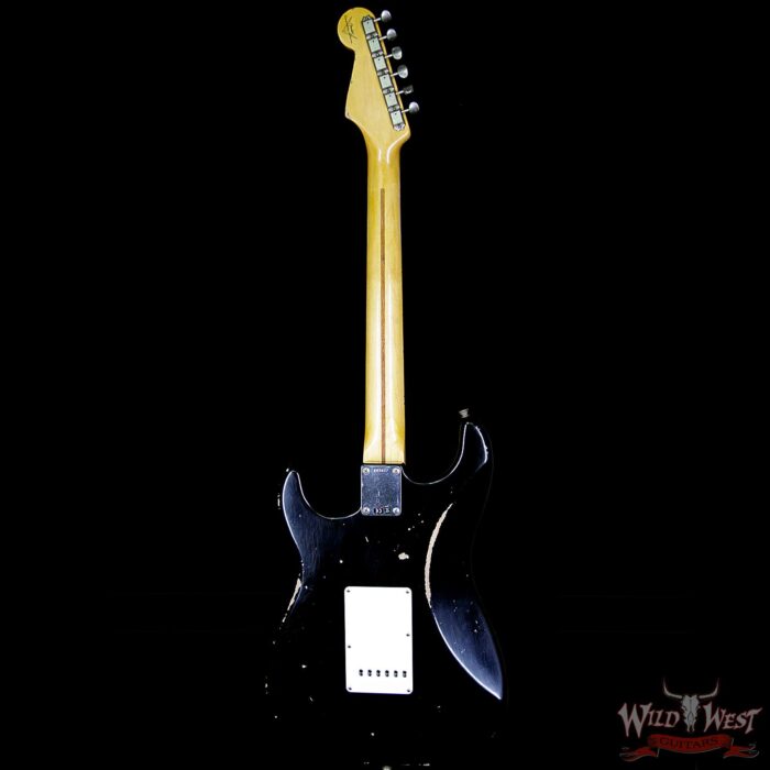 Fender Custom Shop 1958 Stratocaster Relic Maple Neck HSS EVH Pickup Black - Image 7