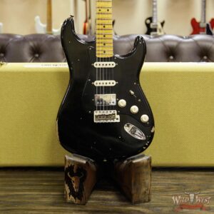 Fender Custom Shop 1958 Stratocaster Relic Maple Neck HSS EVH Pickup Black - Image 11