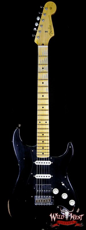 Fender Custom Shop 1958 Stratocaster Relic Maple Neck HSS EVH Pickup Black