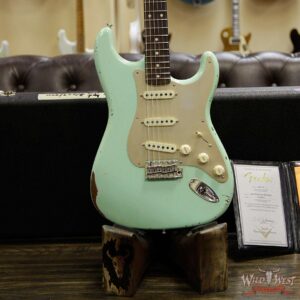 Fender Custom Shop 30th Anniversary LTD Roasted 1960 Stratocaster Relic Birdseye Neck Rosewood Board Aged Surf Green - Image 11