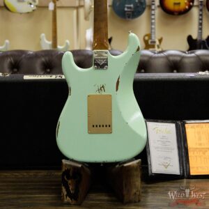 Fender Custom Shop 30th Anniversary LTD Roasted 1960 Stratocaster Relic Birdseye Neck Rosewood Board Aged Surf Green - Image 15
